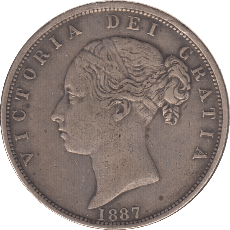 1887 HALFCROWN (GVF) YOUNG HEAD - Halfcrown - Cambridgeshire Coins