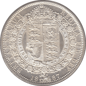 1887 HALFCROWN ( UNC ) 6 - Halfcrown - Cambridgeshire Coins