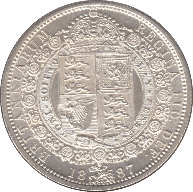 1887 HALFCROWN ( UNC ) 6 - Halfcrown - Cambridgeshire Coins