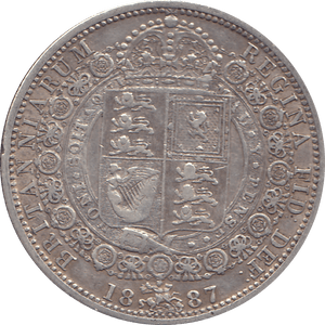 1887 HALFCROWN ( VF ) 3 - Halfcrown - Cambridgeshire Coins