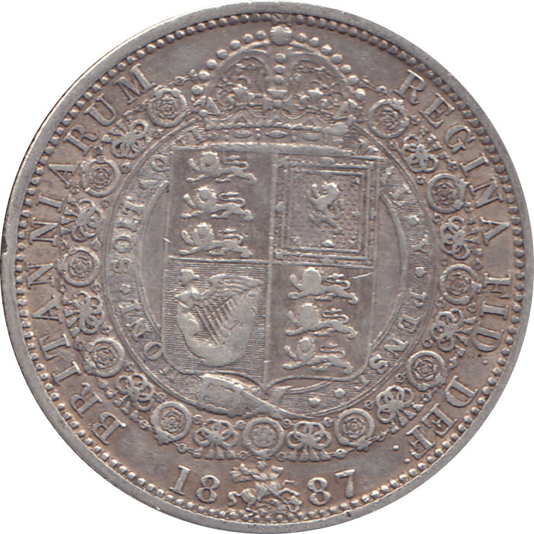 1887 HALFCROWN ( VF ) 3 - Halfcrown - Cambridgeshire Coins