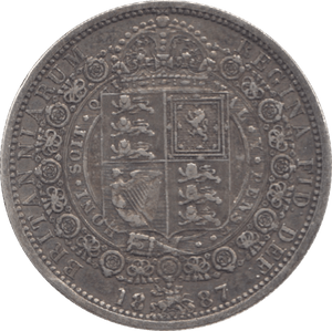 1887 HALFCROWN ( VF ) 3 - Halfcrown - Cambridgeshire Coins