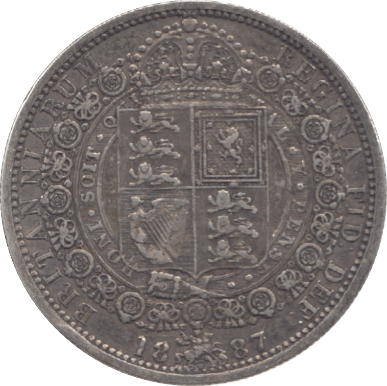 1887 HALFCROWN ( VF ) 3 - Halfcrown - Cambridgeshire Coins