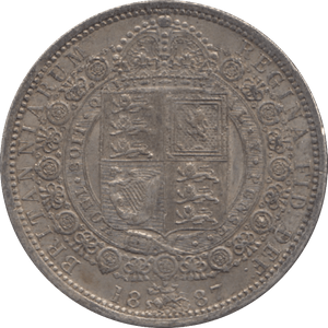 1887 HALFCROWN ( VF ) 4 - Halfcrown - Cambridgeshire Coins