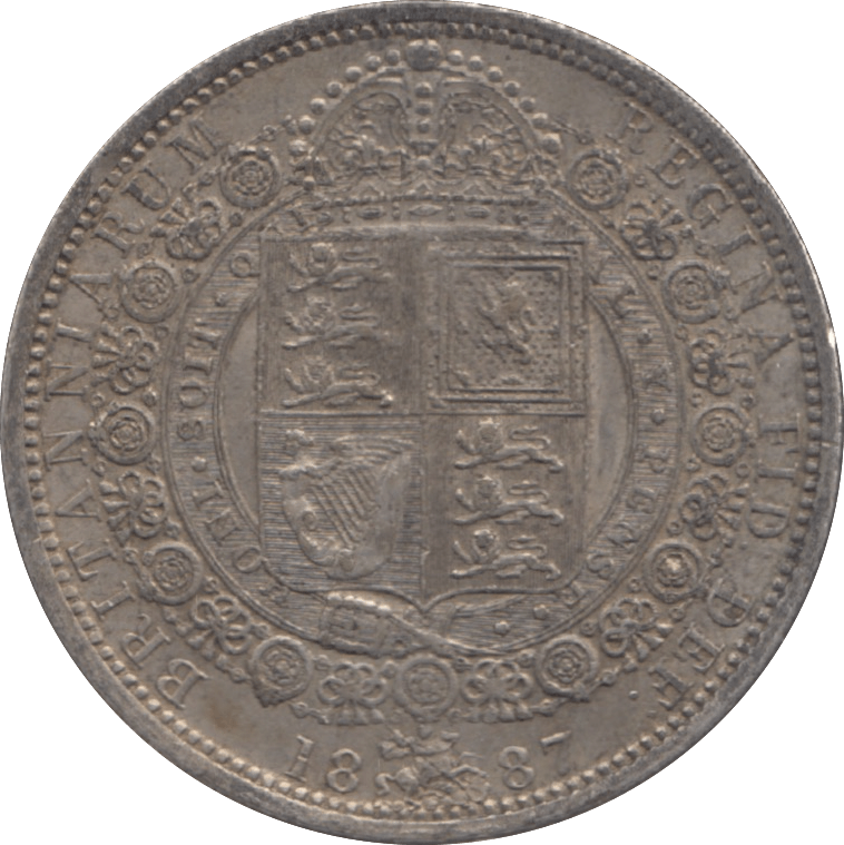 1887 HALFCROWN ( VF ) 4 - Halfcrown - Cambridgeshire Coins
