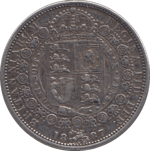 1887 HALFCROWN ( VF ) - Halfcrown - Cambridgeshire Coins