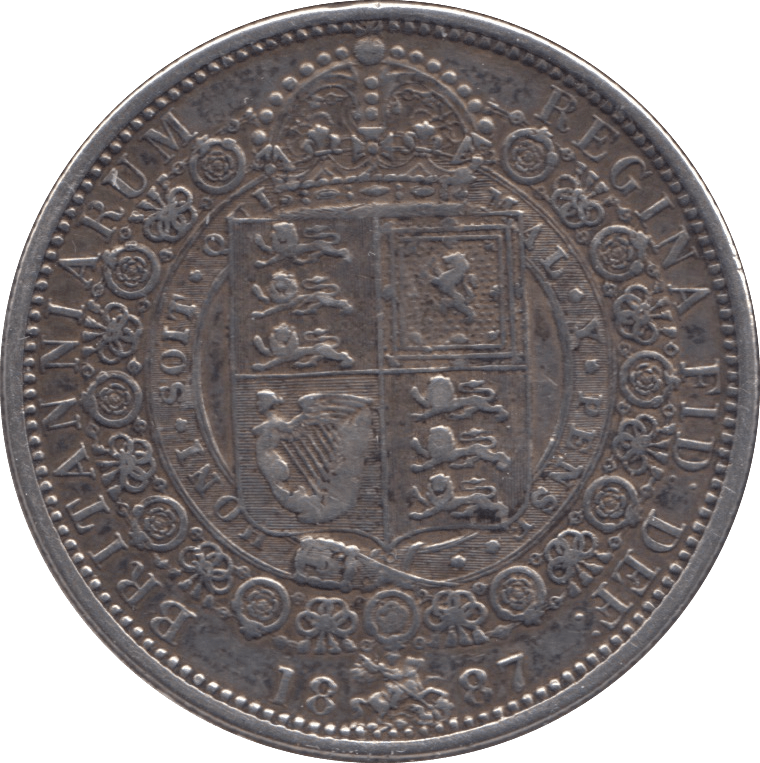 1887 HALFCROWN ( VF ) - Halfcrown - Cambridgeshire Coins