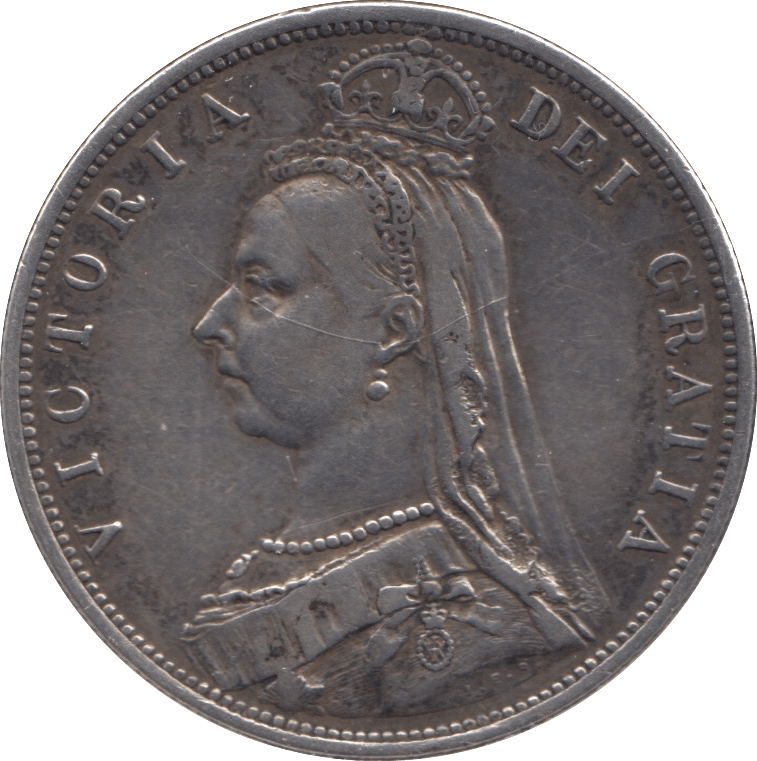1887 HALFCROWN ( VF ) - Halfcrown - Cambridgeshire Coins