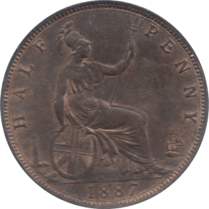 1887 HALFPENNY ( AUNC ) 23 - Halfpenny - Cambridgeshire Coins