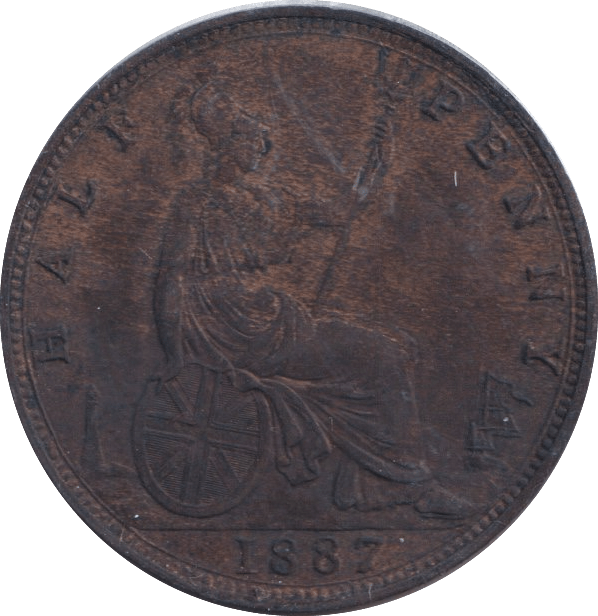 1887 HALFPENNY ( AUNC ) - Halfpenny - Cambridgeshire Coins
