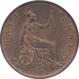 1887 HALFPENNY ( BU ) - Halfpenny - Cambridgeshire Coins