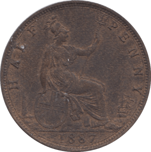 1887 HALFPENNY ( EF ) 8 - HALFPENNY - Cambridgeshire Coins
