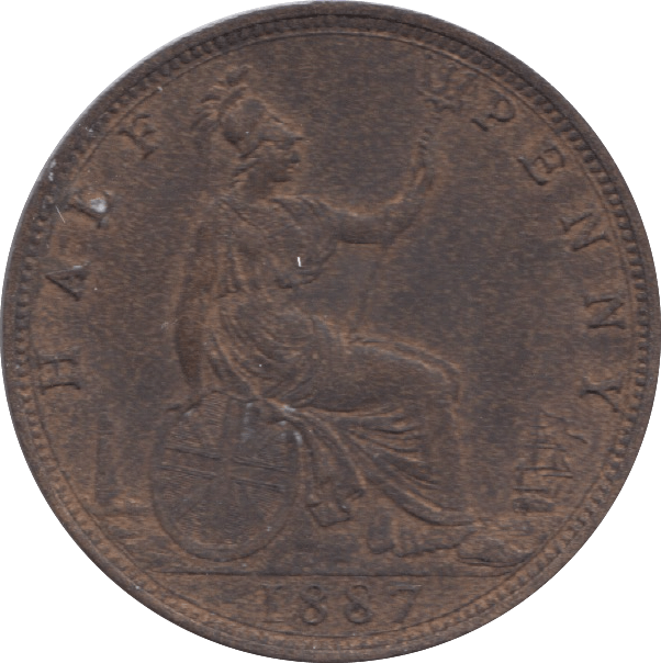 1887 HALFPENNY ( EF ) 8 - HALFPENNY - Cambridgeshire Coins