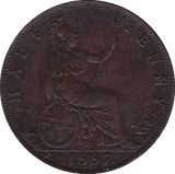 1887 HALFPENNY ( EF ) - Halfpenny - Cambridgeshire Coins
