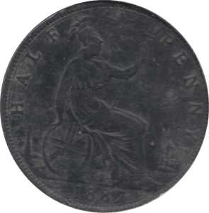 1887 HALFPENNY ( FINE ) - Halfpenny - Cambridgeshire Coins