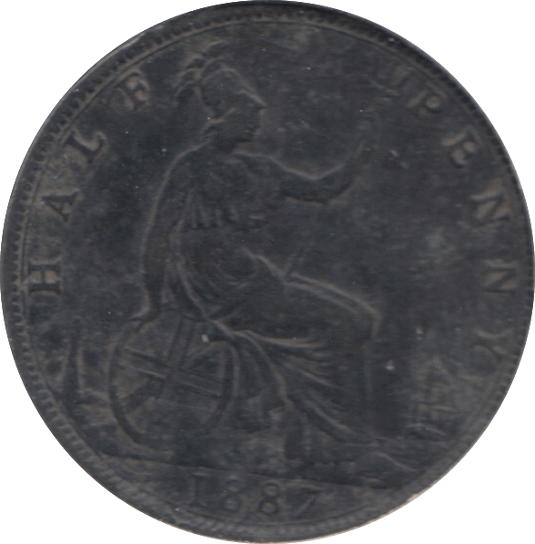 1887 HALFPENNY ( FINE ) - Halfpenny - Cambridgeshire Coins