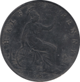 1887 HALFPENNY ( FINE ) - Halfpenny - Cambridgeshire Coins