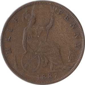 1887 HALFPENNY ( FINE ) - Halfpenny - Cambridgeshire Coins