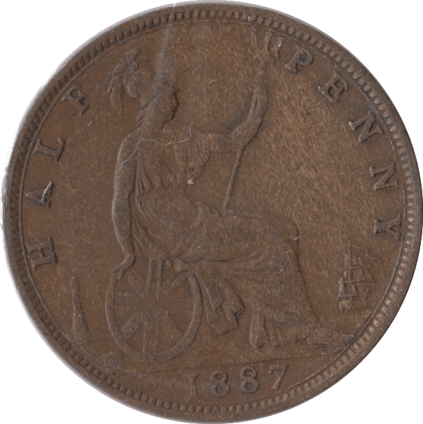 1887 HALFPENNY ( FINE ) - Halfpenny - Cambridgeshire Coins