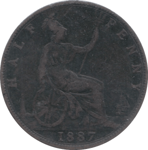 1887 HALFPENNY ( FINE ) - Halfpenny - Cambridgeshire Coins