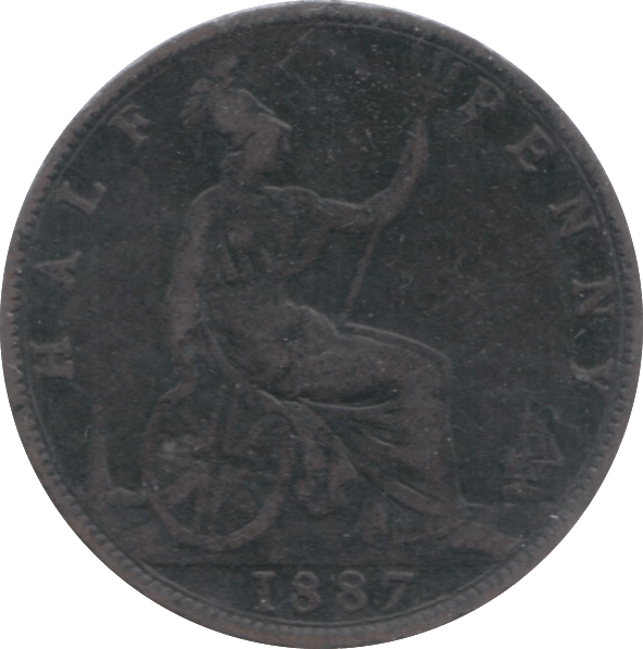 1887 HALFPENNY ( FINE ) - Halfpenny - Cambridgeshire Coins
