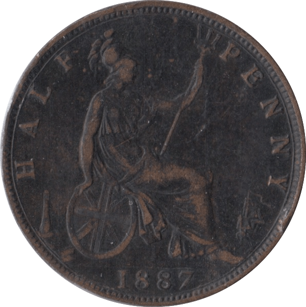 1887 HALFPENNY ( FINE ) - Halfpenny - Cambridgeshire Coins