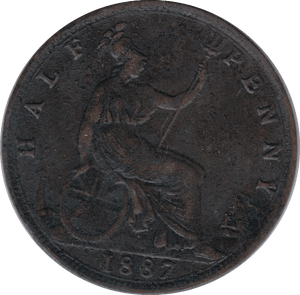 1887 HALFPENNY ( GVF ) 5 - Halfpenny - Cambridgeshire Coins