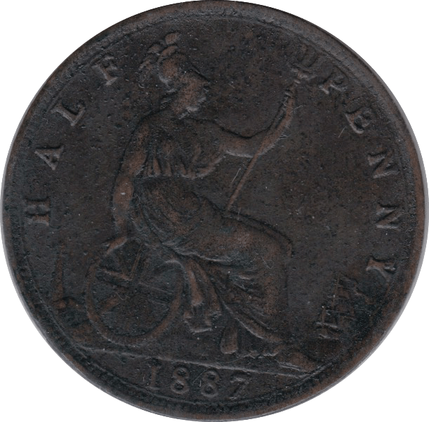 1887 HALFPENNY ( GVF ) 5 - Halfpenny - Cambridgeshire Coins