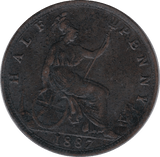 1887 HALFPENNY ( GVF ) 5 - Halfpenny - Cambridgeshire Coins