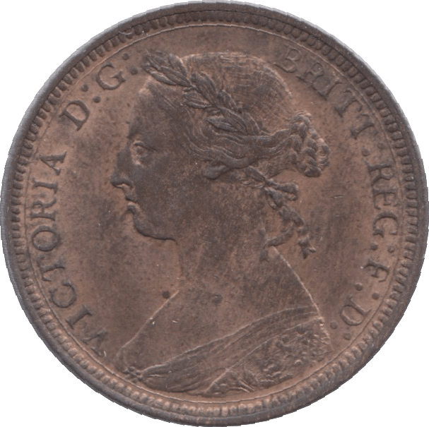 1887 HALFPENNY ( UNC ) 2 - Halfpenny - Cambridgeshire Coins