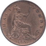 1887 HALFPENNY ( UNC ) 2 - Halfpenny - Cambridgeshire Coins