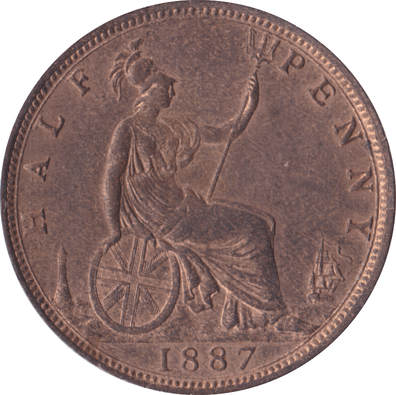 1887 HALFPENNY ( UNC ) B - Halfpenny - Cambridgeshire Coins