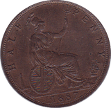 1887 HALFPENNY ( UNC ) - Halfpenny - Cambridgeshire Coins
