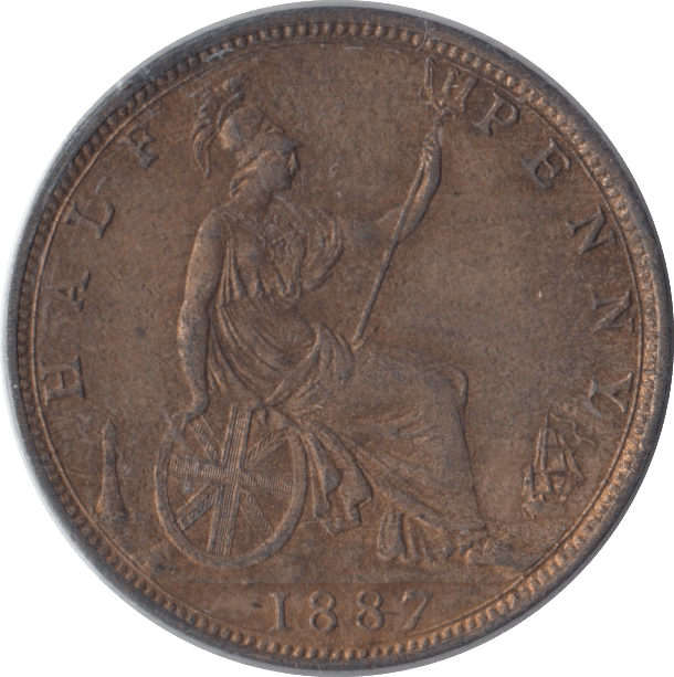 1887 HALFPENNY ( UNC ) - Halfpenny - Cambridgeshire Coins