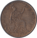 1887 HALFPENNY ( UNC ) - Halfpenny - Cambridgeshire Coins