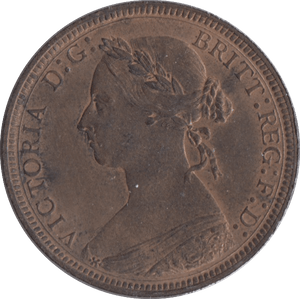 1887 HALFPENNY ( UNC ) - Halfpenny - Cambridgeshire Coins