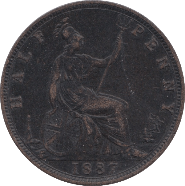 1887 HALFPENNY ( VF ) 8 - Halfpenny - Cambridgeshire Coins