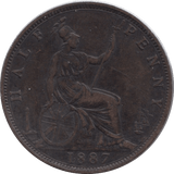1887 HALFPENNY ( VF ) - Halfpenny - Cambridgeshire Coins