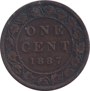 1887 ONE CENT CANADA - WORLD COINS - Cambridgeshire Coins