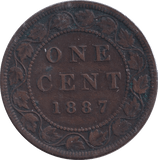 1887 ONE CENT CANADA - WORLD COINS - Cambridgeshire Coins