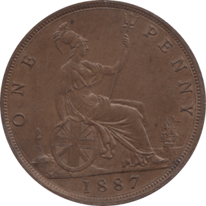 1887 PENNY 1 ( AUNC ) 71 - Penny - Cambridgeshire Coins