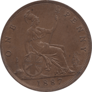 1887 PENNY 1 ( AUNC ) 71 - Penny - Cambridgeshire Coins