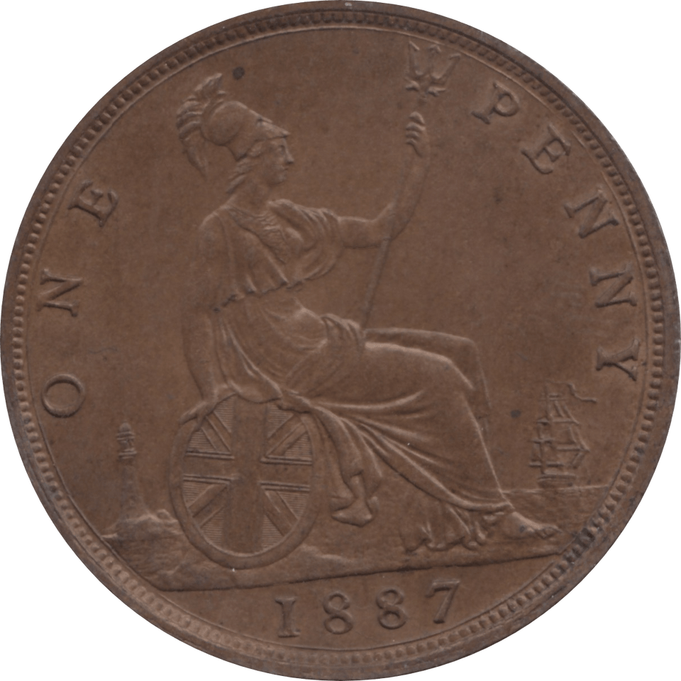 1887 PENNY 1 ( AUNC ) 71 - Penny - Cambridgeshire Coins