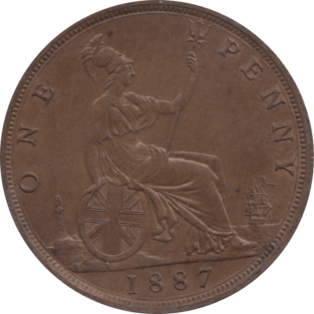 1887 PENNY 1 ( AUNC ) 71 - Penny - Cambridgeshire Coins