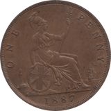1887 PENNY 1 ( AUNC ) 71 - Penny - Cambridgeshire Coins