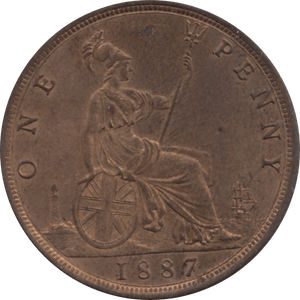 1887 PENNY 1 ( UNC ) 78 - Penny - Cambridgeshire Coins