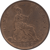 1887 PENNY 1 ( UNC ) 78 - Penny - Cambridgeshire Coins