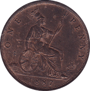 1887 PENNY ( AUNC ) - Penny - Cambridgeshire Coins