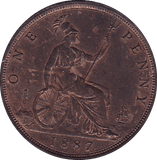 1887 PENNY ( AUNC ) - Penny - Cambridgeshire Coins