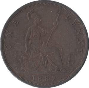 1887 PENNY ( EF ) - Penny - Cambridgeshire Coins